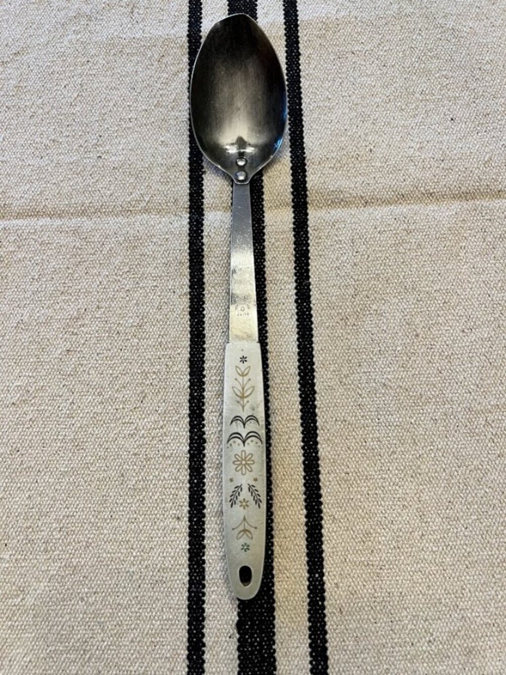 Vintage Flint Arrowhead Harvest Wheat Stainless Basting SERVING SPOON - USA
